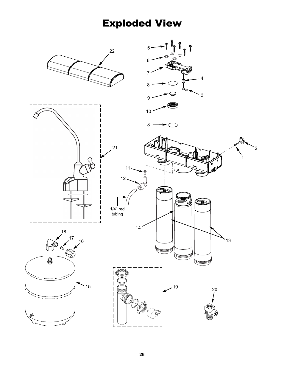 Exploded view | EcoPure ECOP30 User Manual | Page 26 / 27