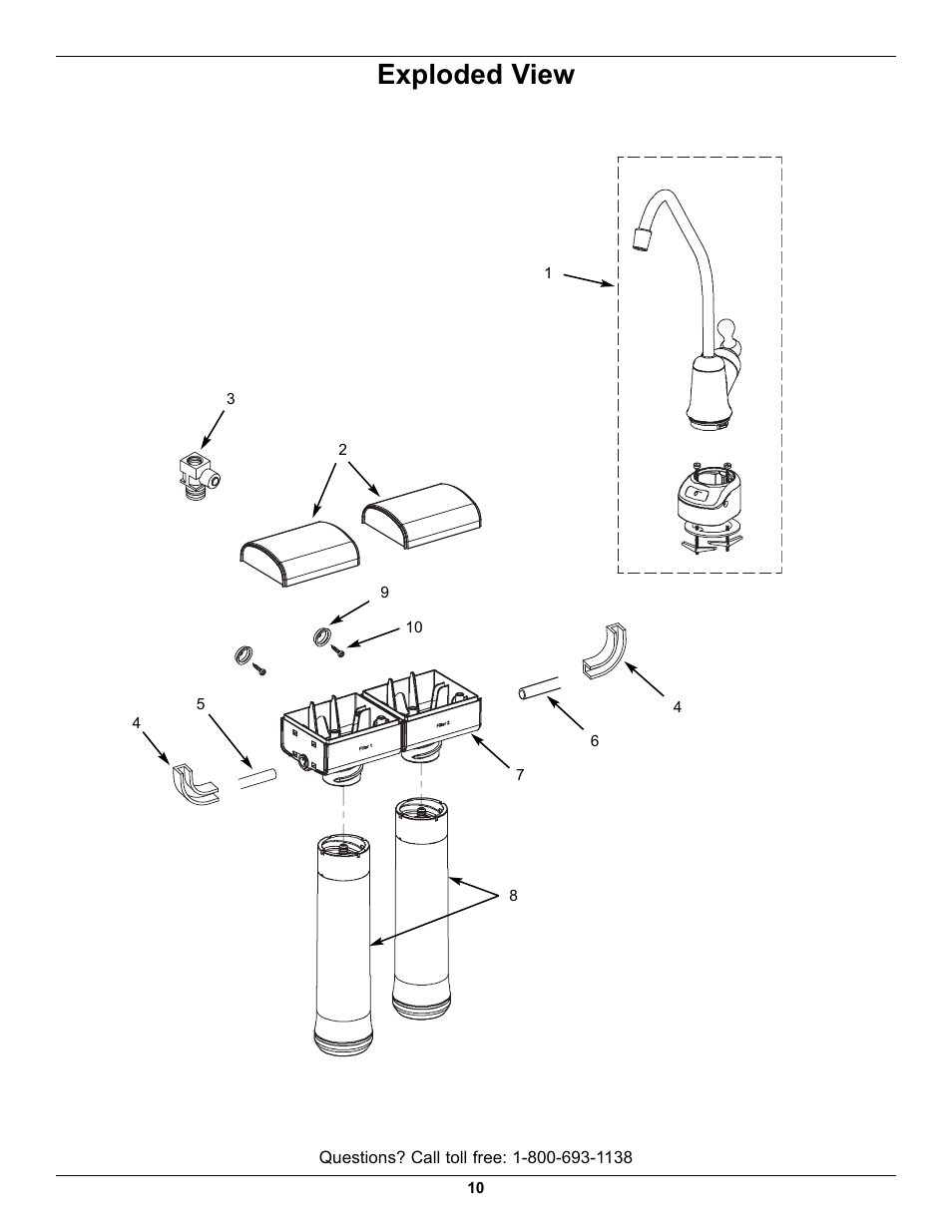 Exploded view | EcoPure ECOP20 User Manual | Page 10 / 11