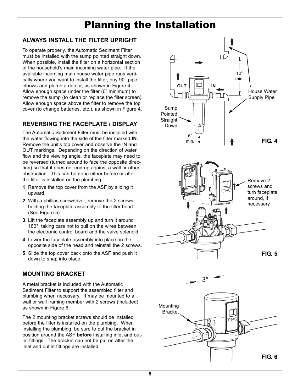 Planning the installation | EcoPure EPASF1 User Manual | Page 5 / 16