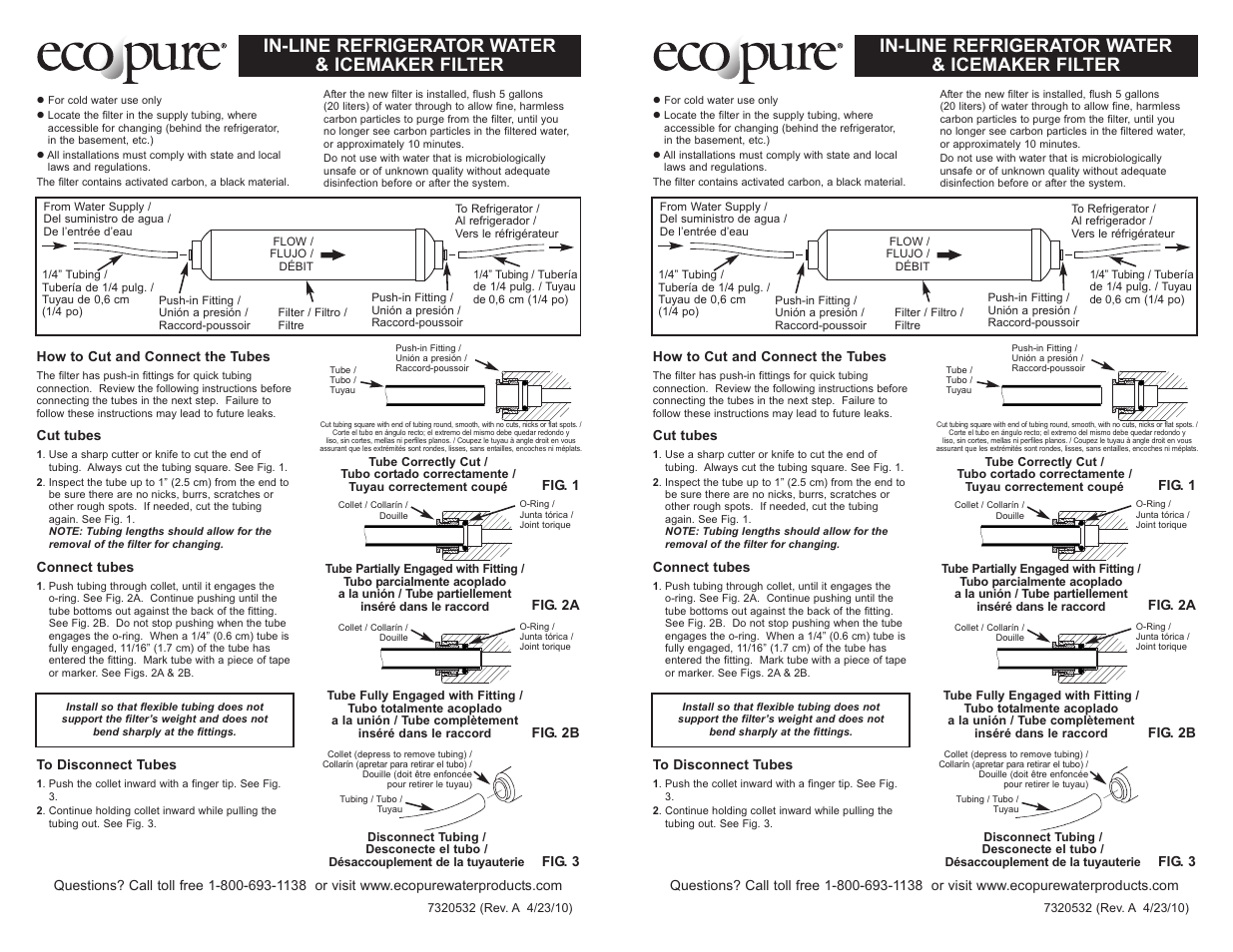 EcoPure EPINL20 User Manual | 2 pages