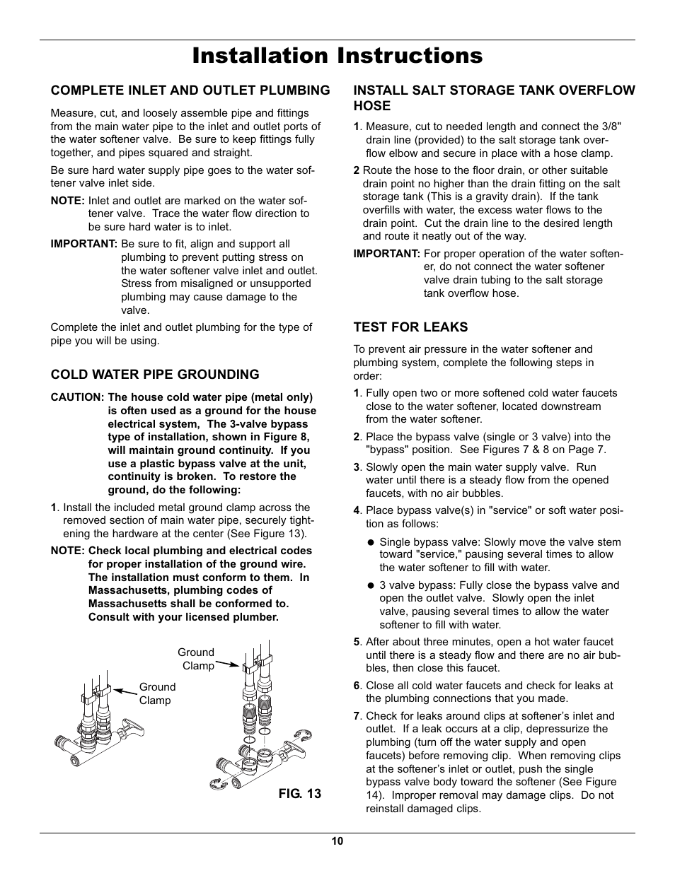 Installation instructions | EcoPure EP7140 User Manual | Page 10 / 27