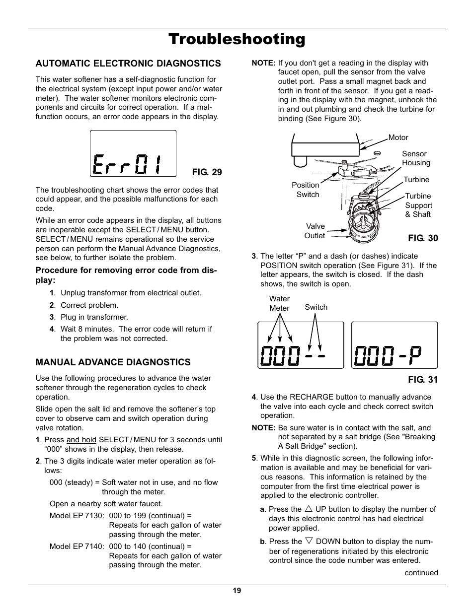 Troubleshooting | EcoPure EP7140 User Manual | Page 19 / 27