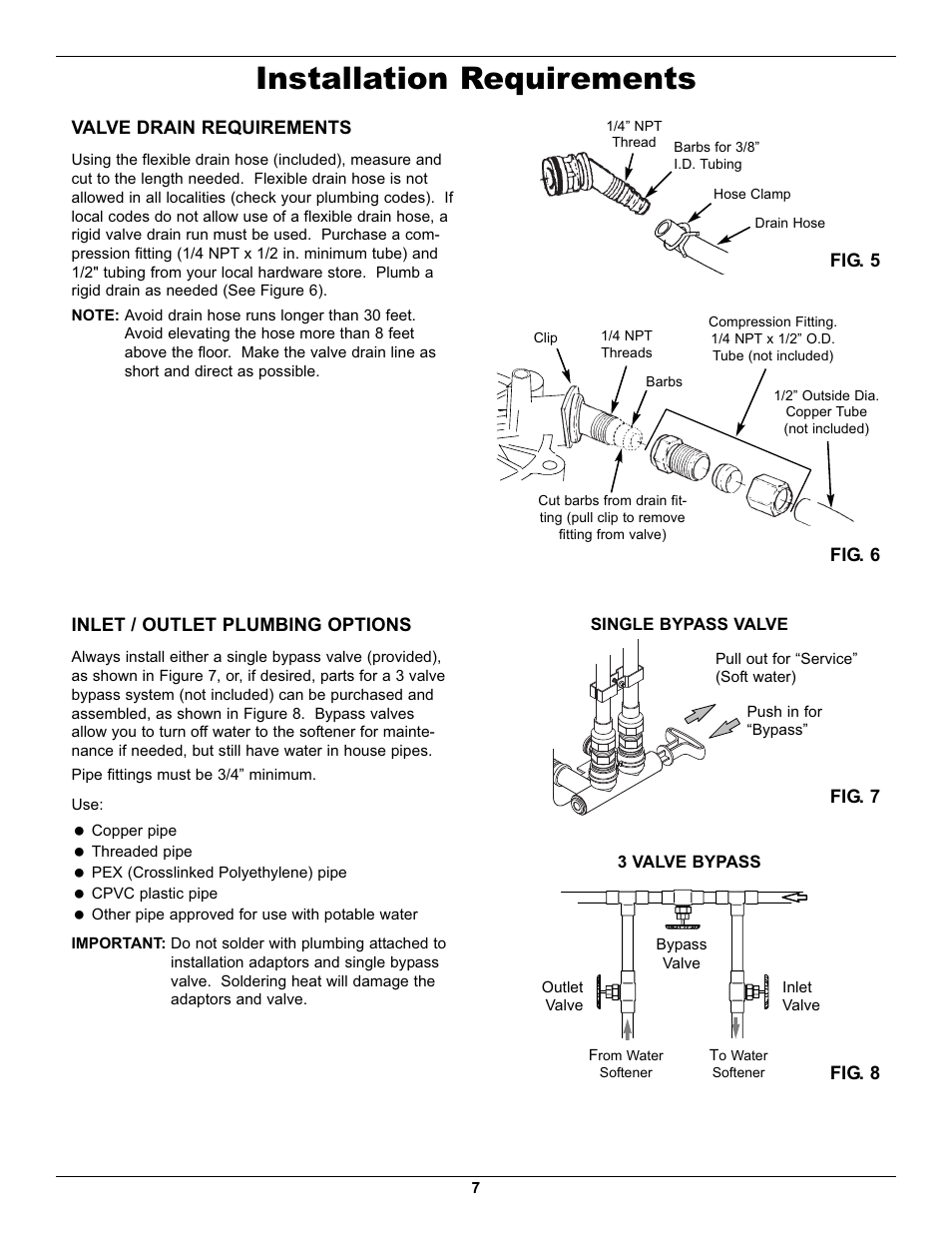 Installation requirements | EcoPure EP7140 User Manual | Page 7 / 27