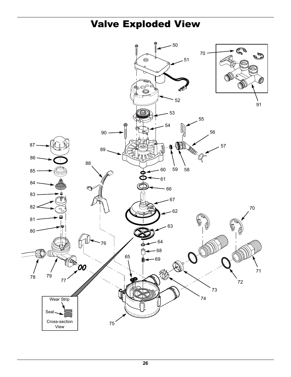 Valve exploded view | EcoPure EP40 User Manual | Page 26 / 27