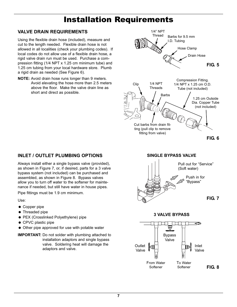 Installation requirements | EcoPure EP40 User Manual | Page 7 / 27