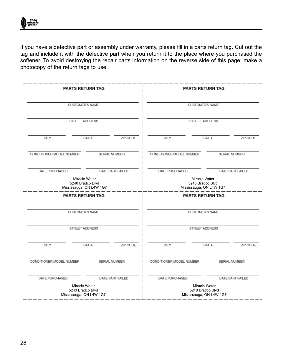 EcoPure MW_MW15_450217 User Manual | Page 28 / 28