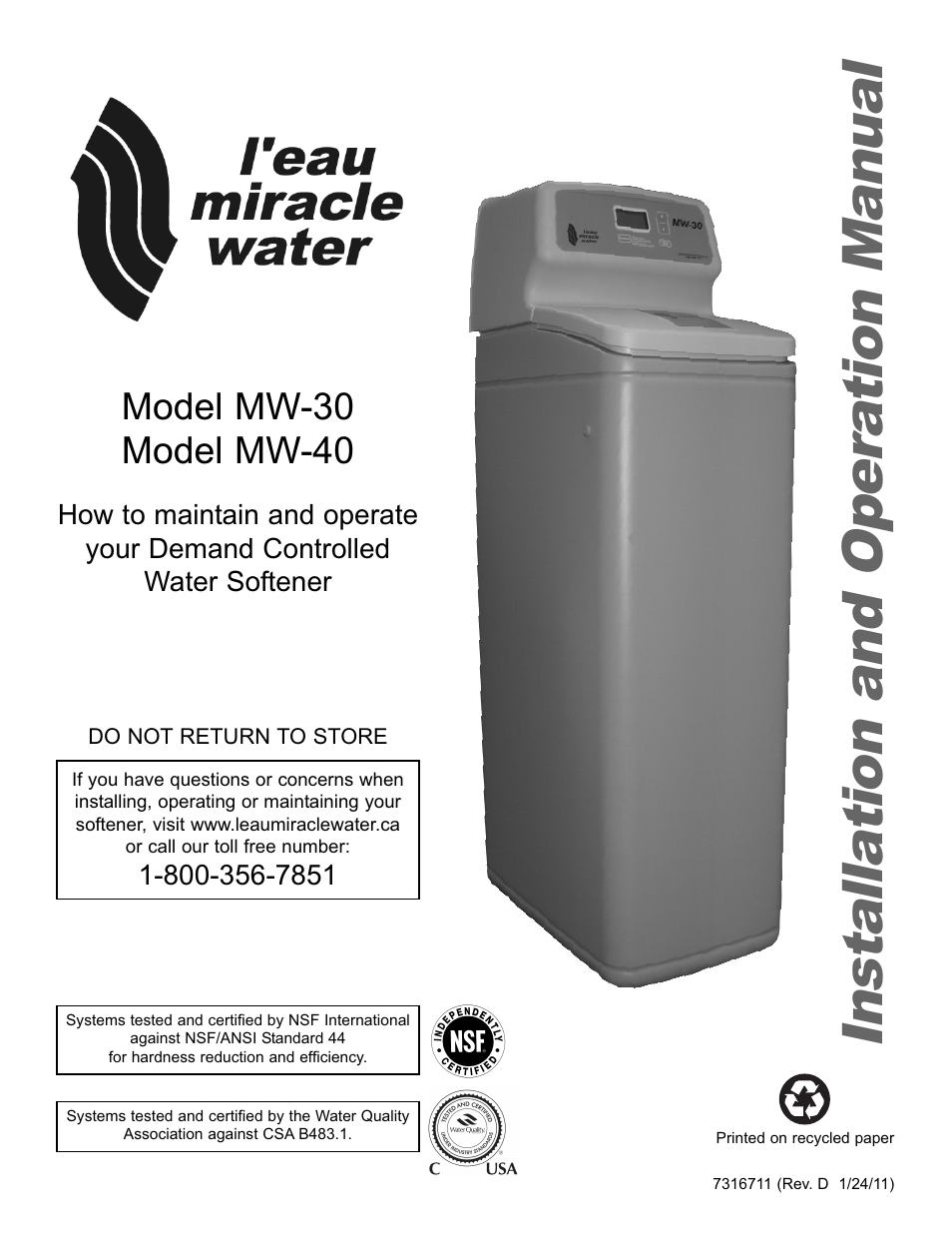 EcoPure MW_MW40_7316711D User Manual | 30 pages