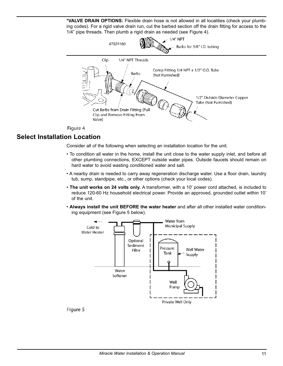 Select installation location | EcoPure MW_MW40_7316711D User Manual | Page 11 / 30