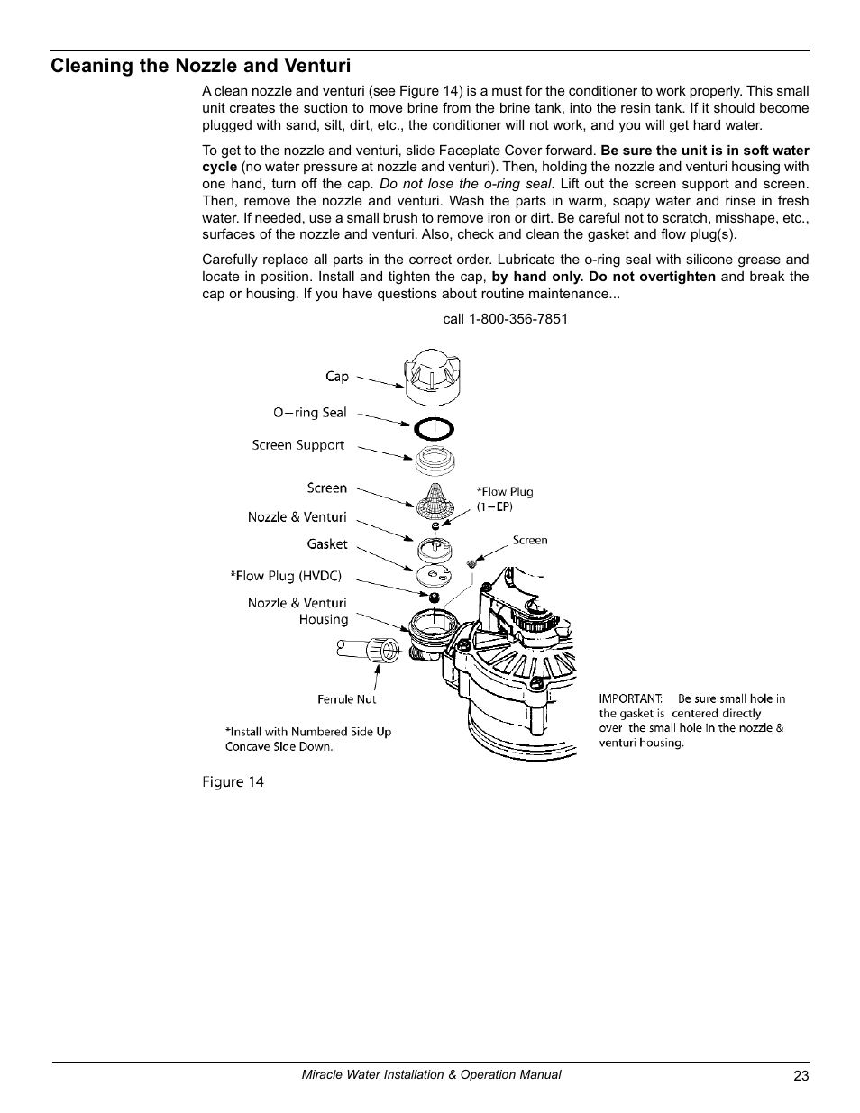 Cleaning the nozzle and venturi | EcoPure MW_MW40_7316711D User Manual | Page 23 / 30