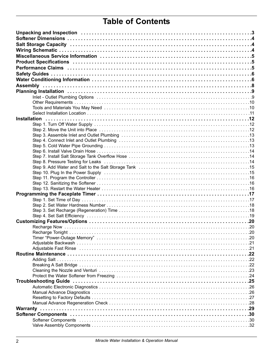 EcoPure MW_MW30_7339971B User Manual | Page 2 / 33