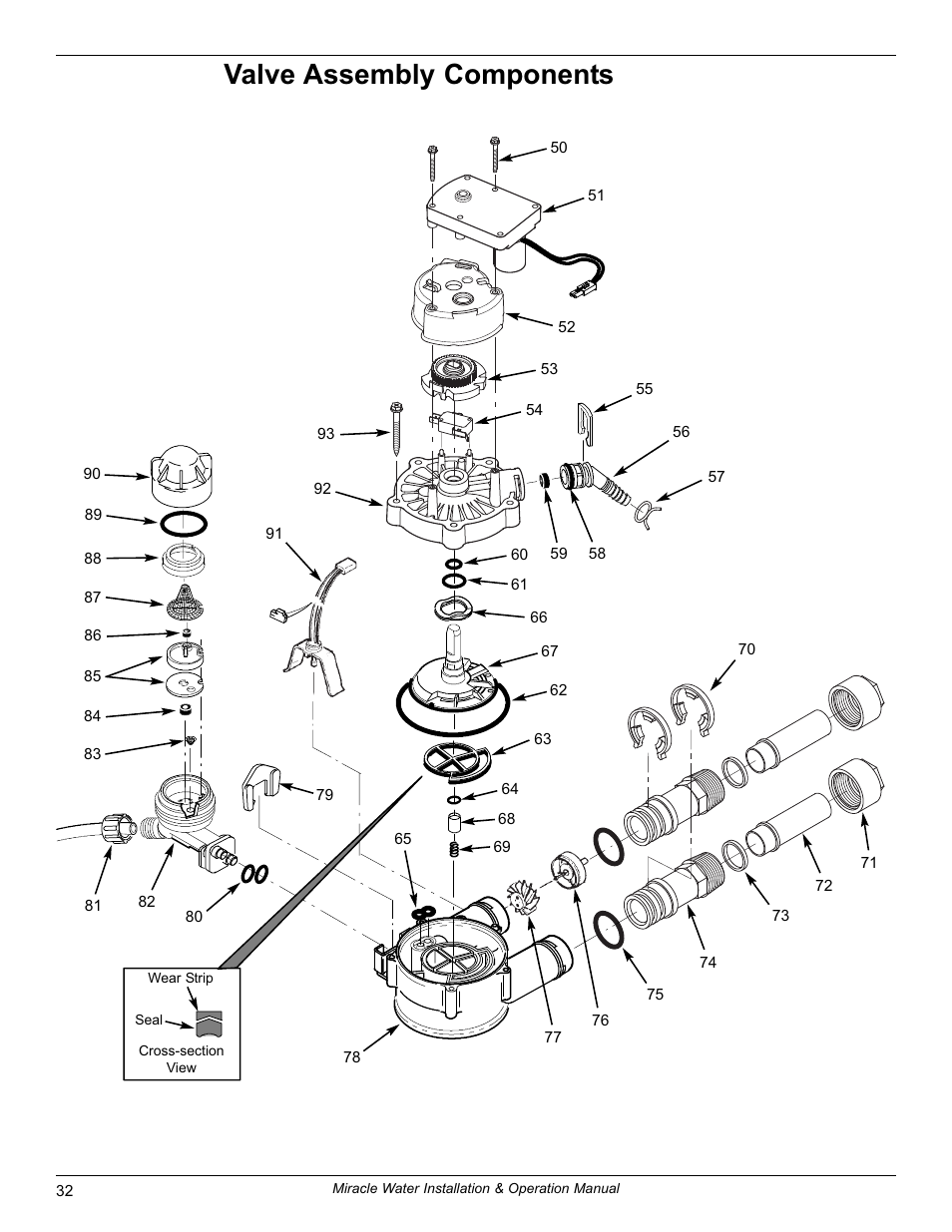 Valve assembly components | EcoPure MW_MW30_7339971A User Manual | Page 32 / 33
