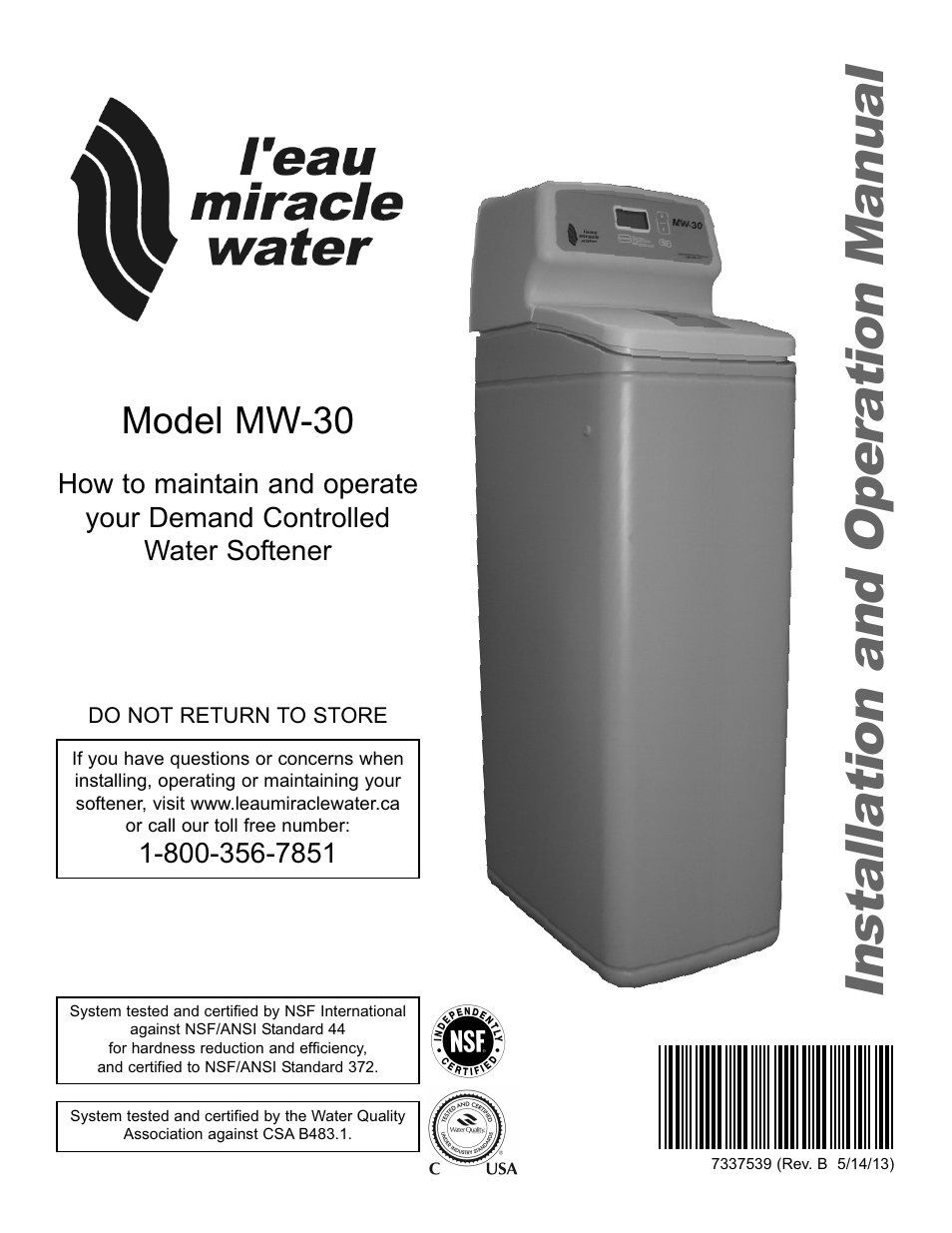 EcoPure MW_MW30_7337539B User Manual | 30 pages