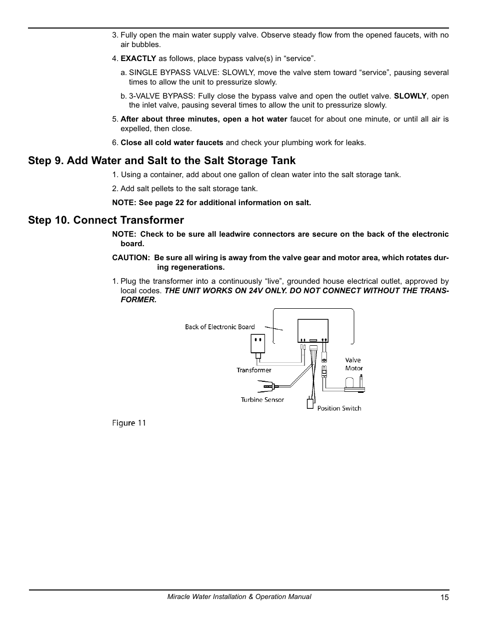 Step 10. connect transformer | EcoPure MW_MW30_7337539B User Manual | Page 15 / 30