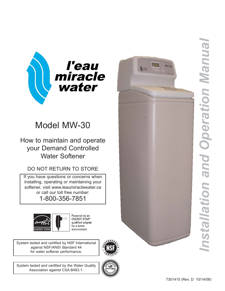 EcoPure MW_MW30_7301415D User Manual | 30 pages