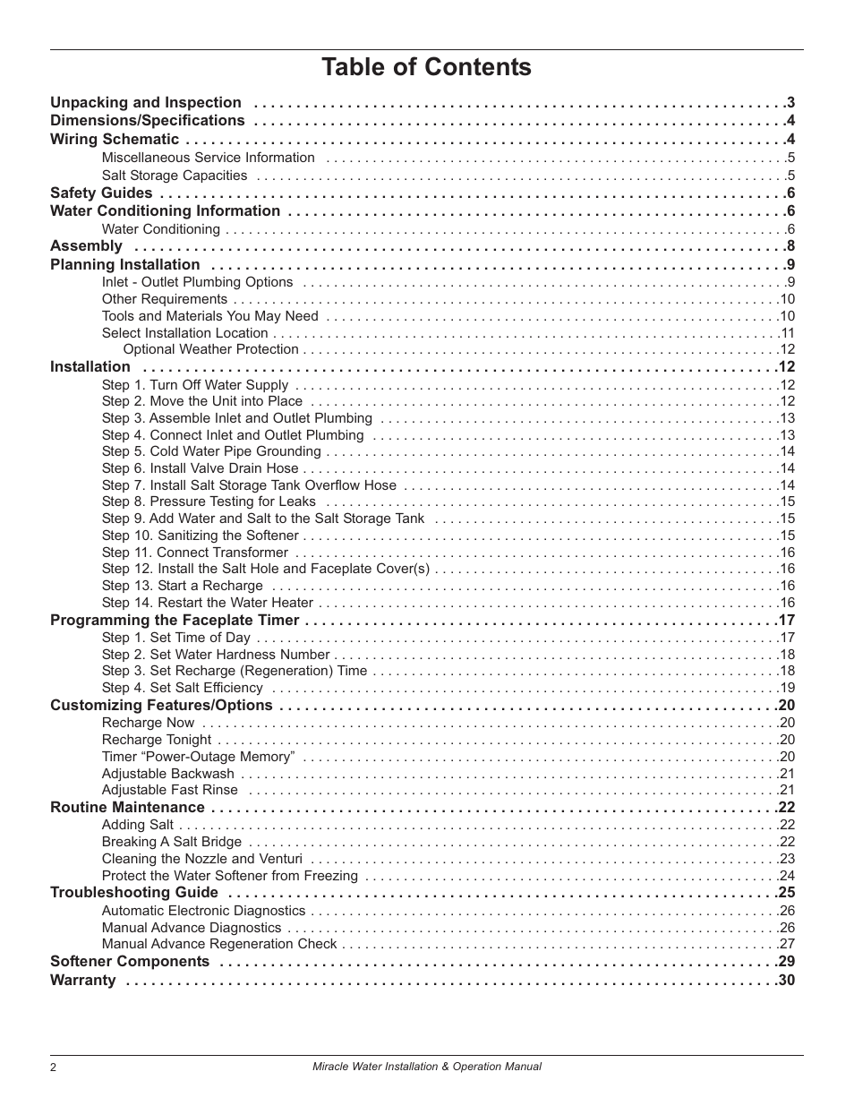 EcoPure MW_MW30_7301415D User Manual | Page 2 / 30