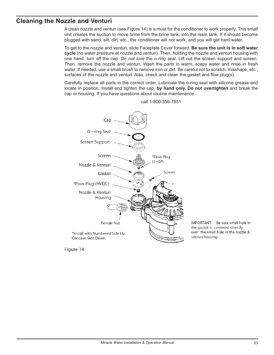 Cleaning the nozzle and venturi | EcoPure MW_MW30_7301415D User Manual | Page 23 / 30