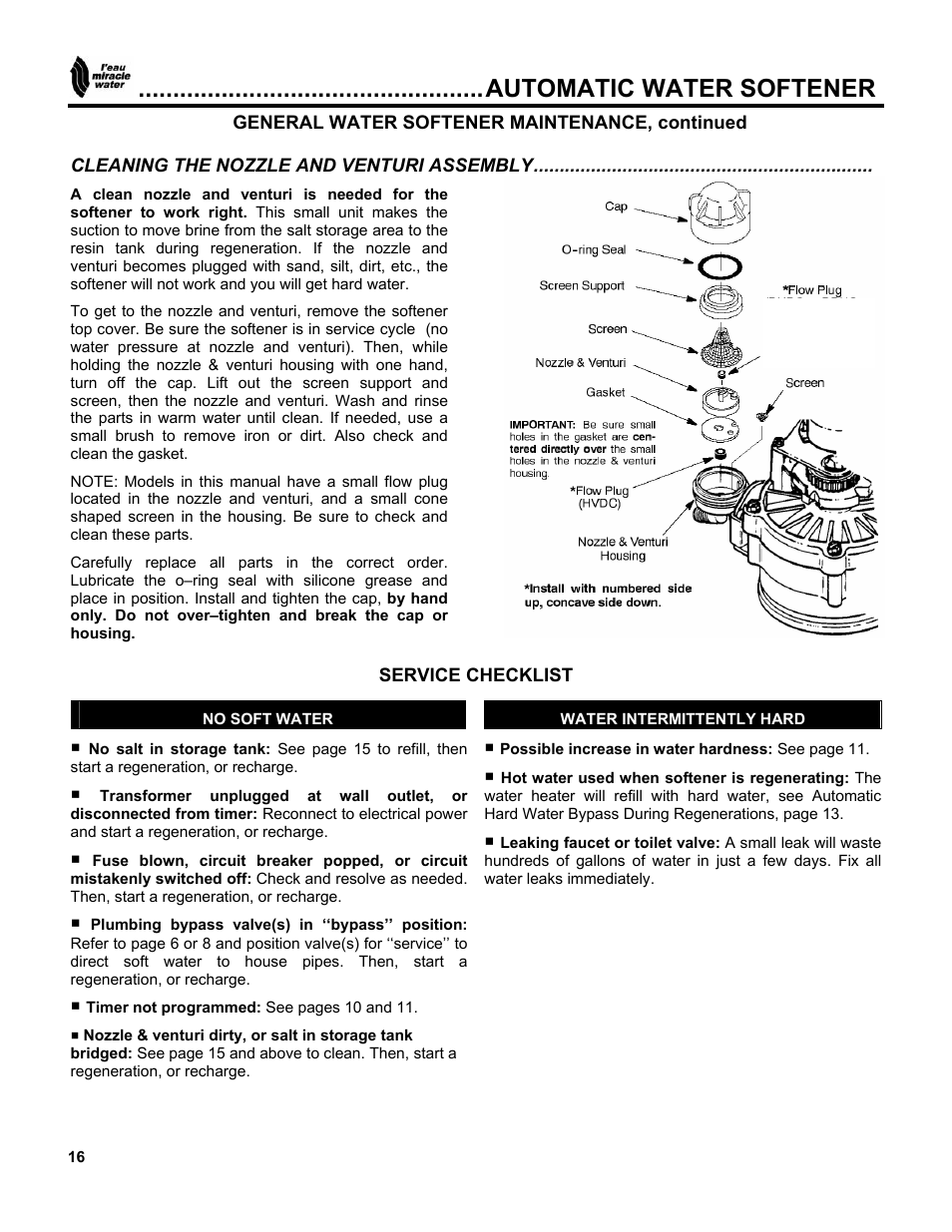Automatic water softener | EcoPure MW_MW40_450216A User Manual | Page 16 / 31