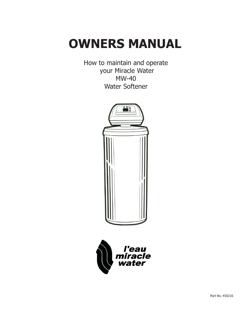 EcoPure MW_MW40_450216 User Manual | 31 pages