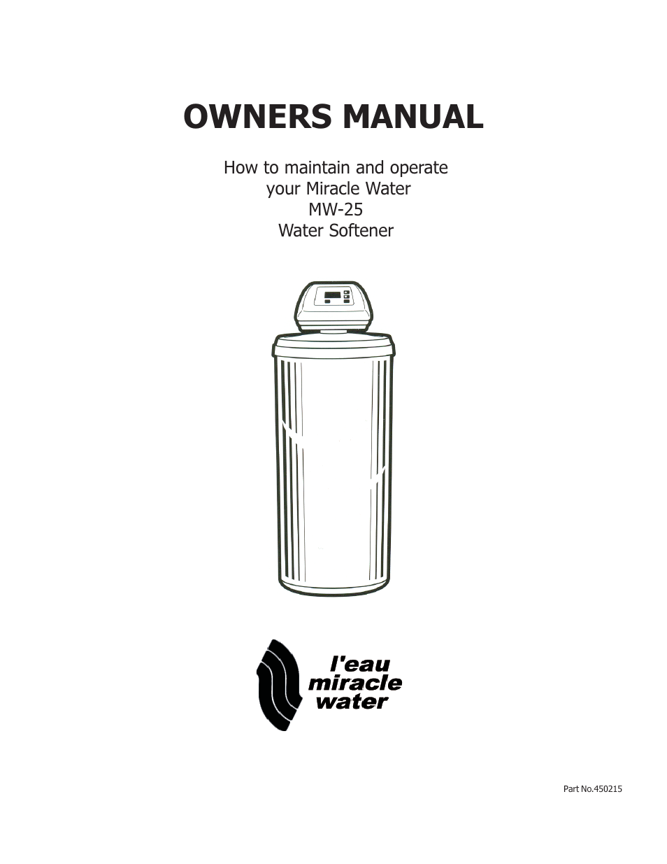 EcoPure MW_MW25_450215 User Manual | 28 pages