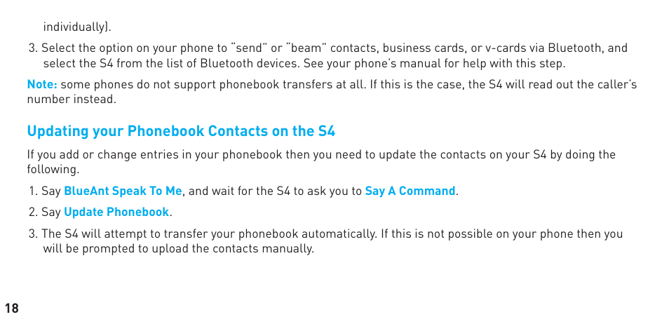 BlueAnt S4 User Manual | Page 18 / 40