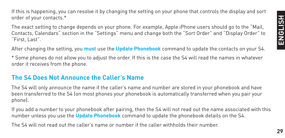 BlueAnt S4 User Manual | Page 29 / 40