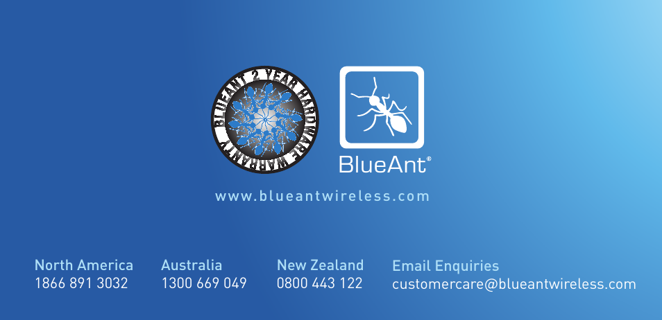 Blueant | BlueAnt S4 User Manual | Page 40 / 40