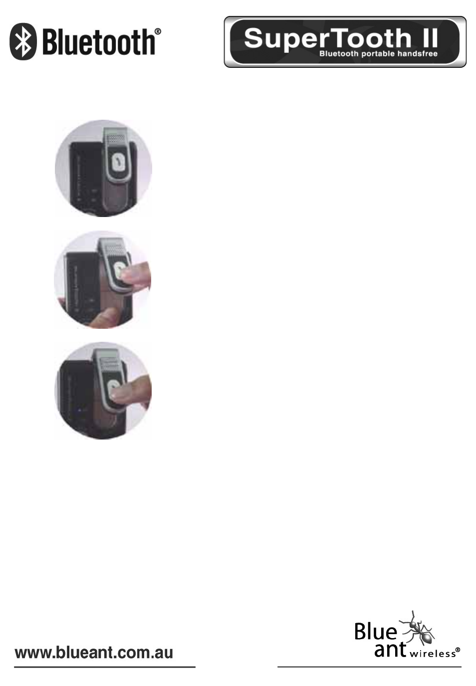 Headset pairing: (example) | BlueAnt Bluetooth SUPERTOOTH II User Manual | Page 10 / 70