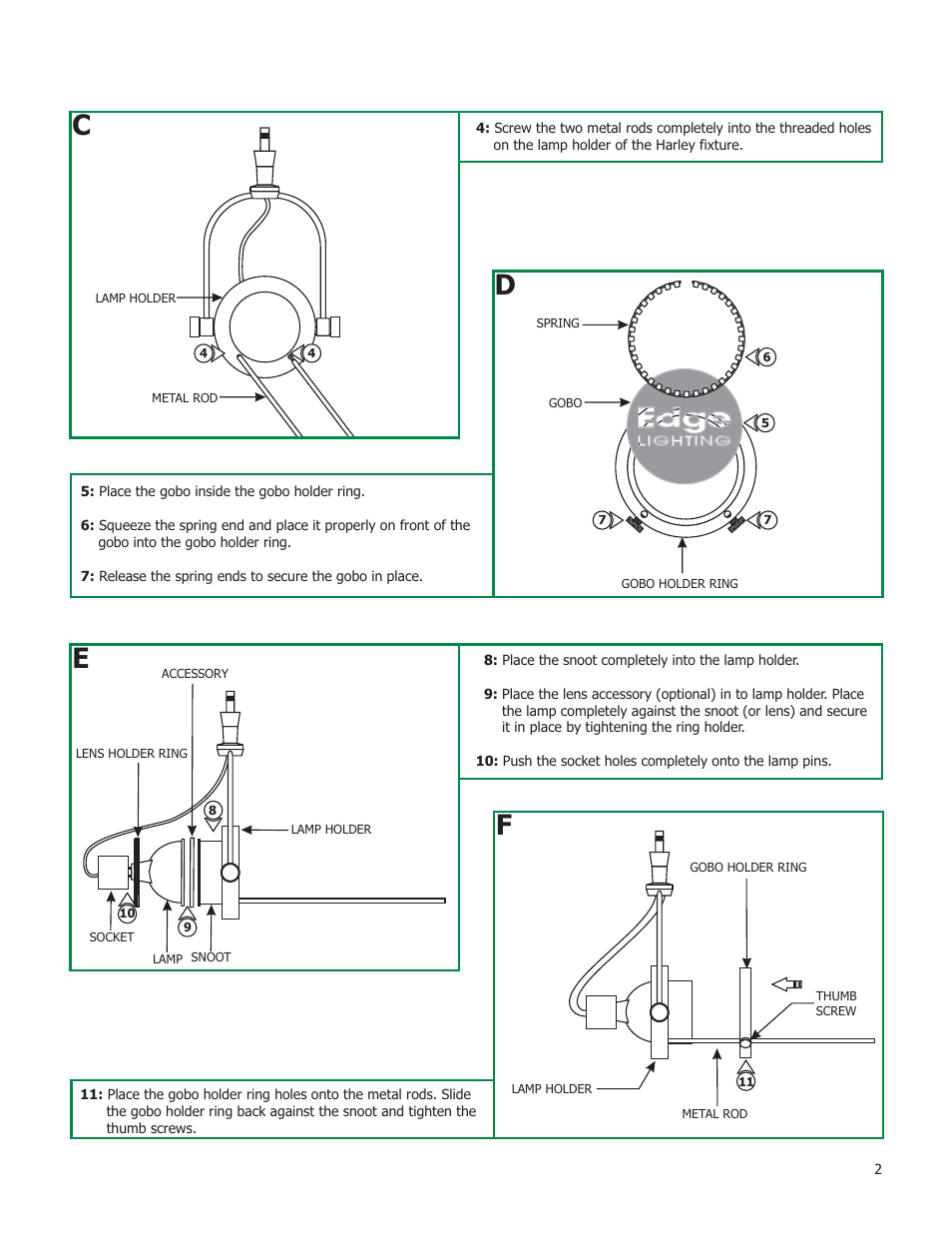 Edge Lighting Harley with Gobo User Manual | Page 2 / 4