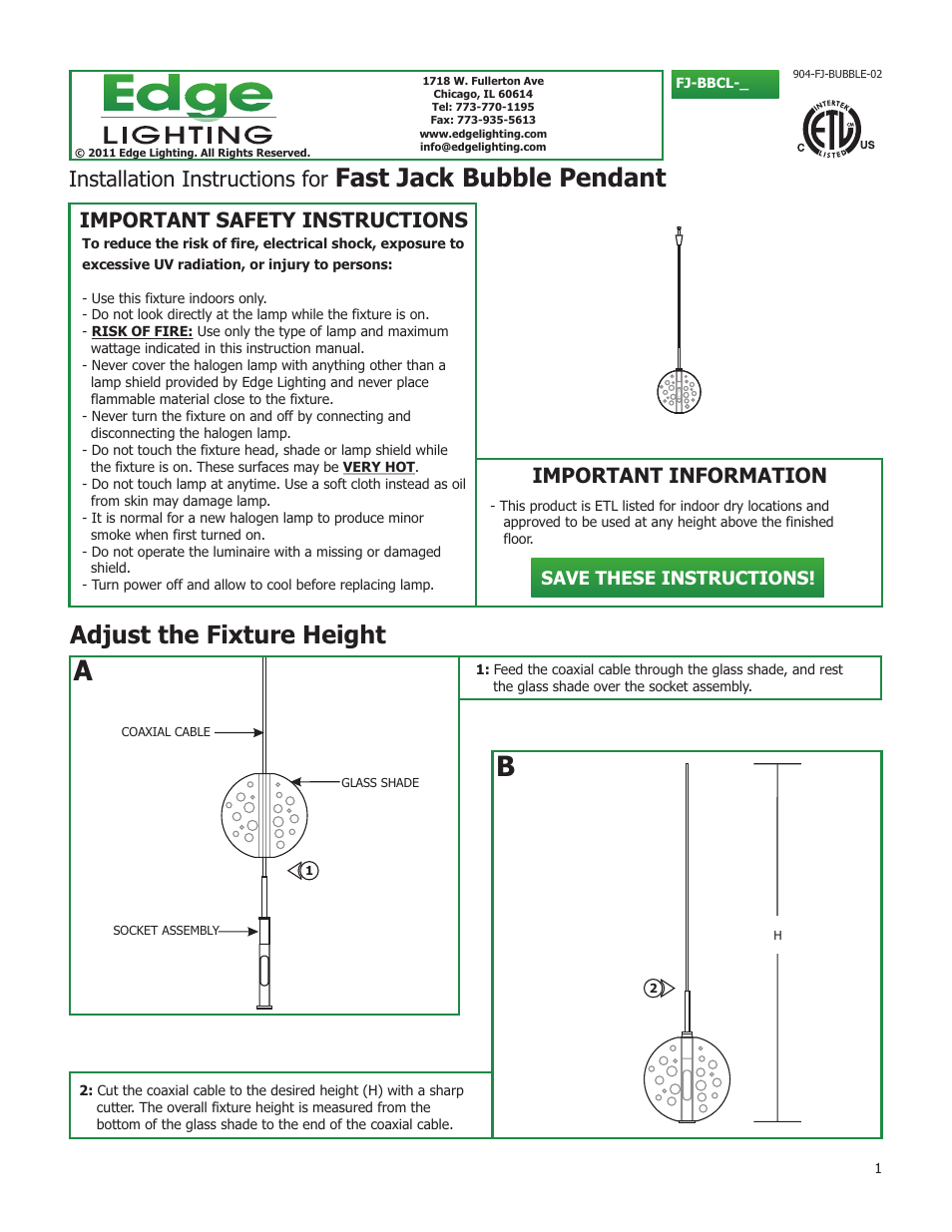 Edge Lighting Bubble Ball User Manual | 4 pages