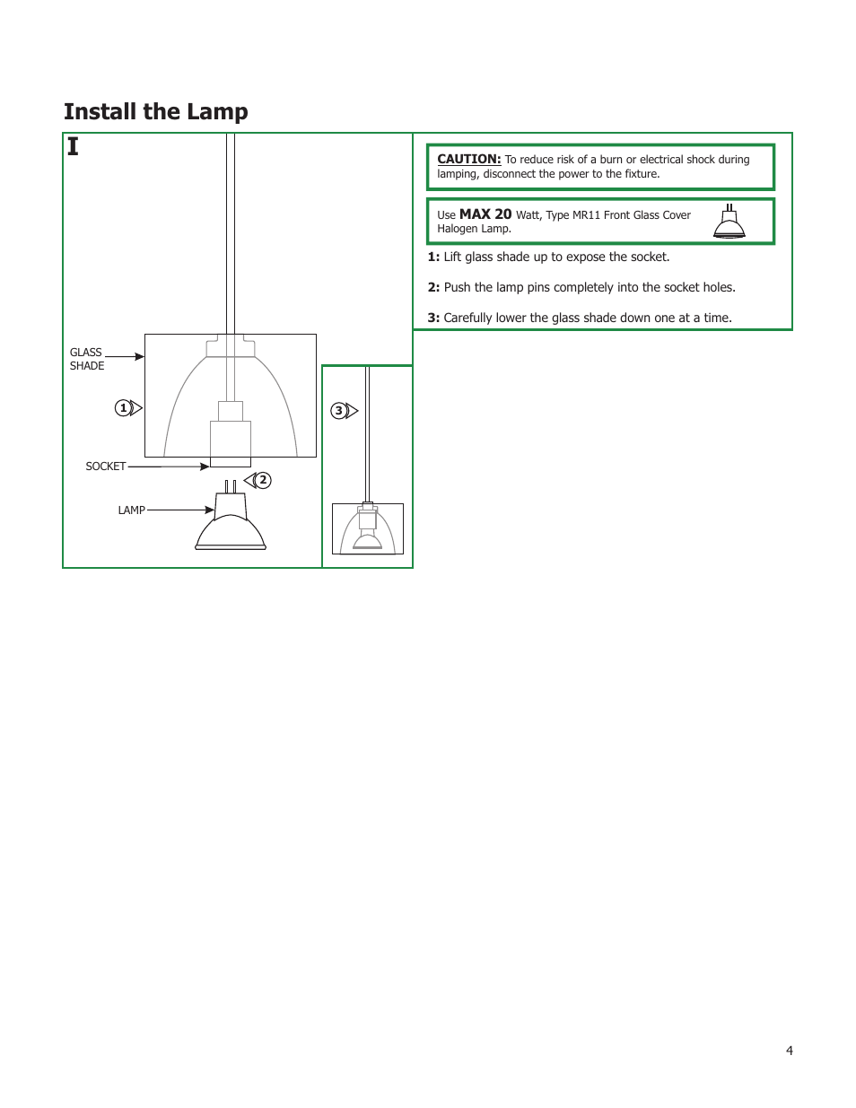 Install the lamp | Edge Lighting Izar User Manual | Page 4 / 4