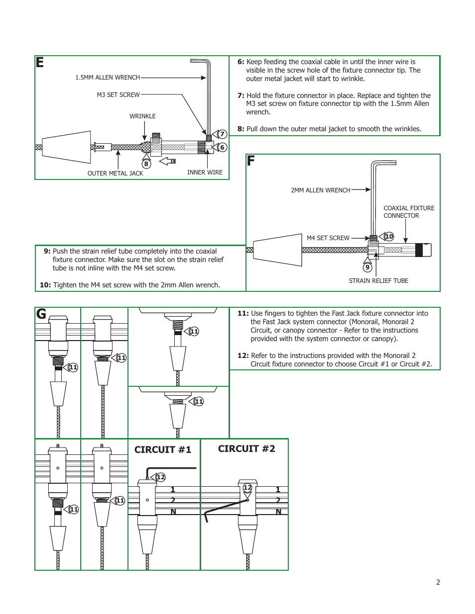 Circuit #1 circuit #2 | Edge Lighting Scope LED Pendant User Manual | Page 2 / 3