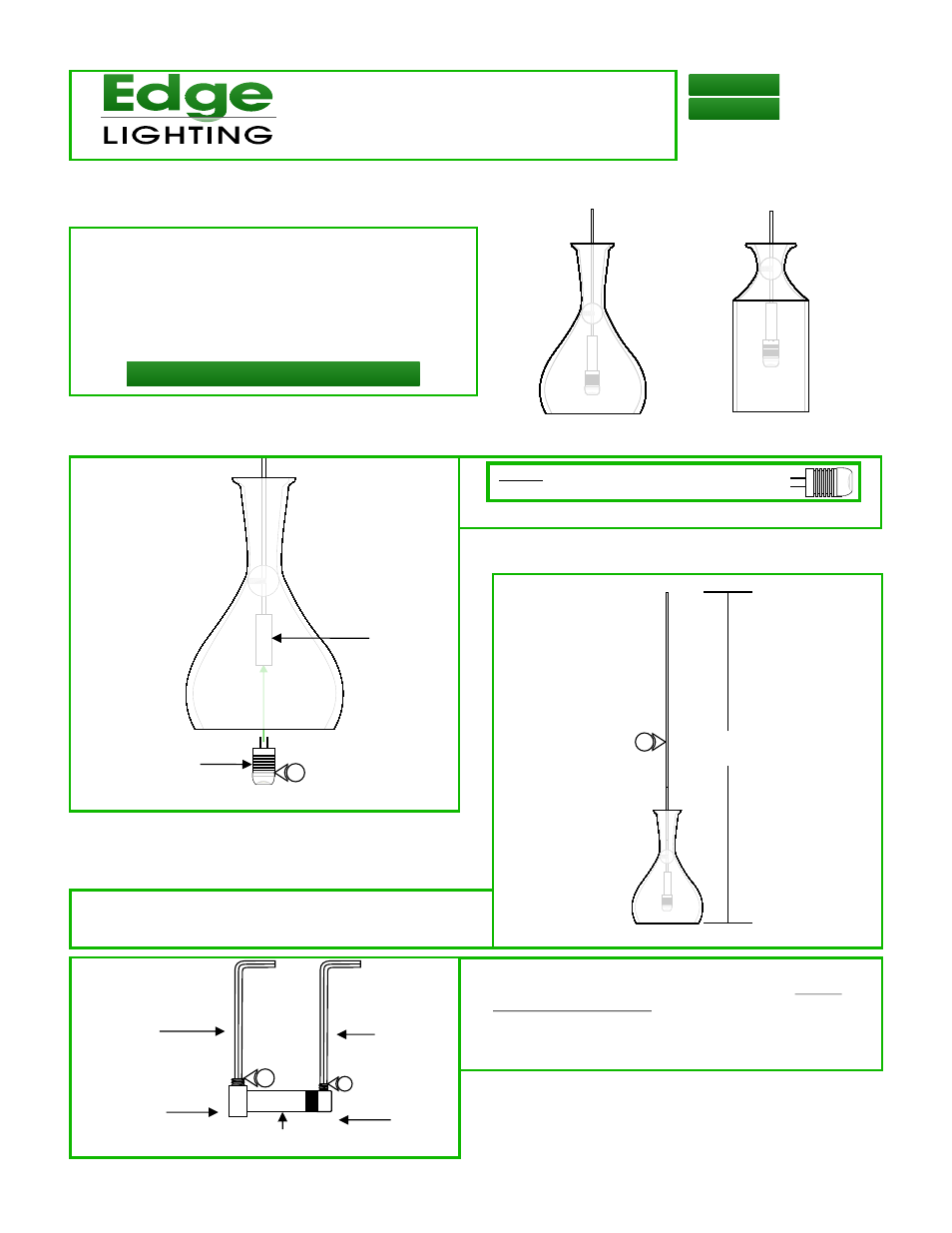 Edge Lighting Vase User Manual | 2 pages