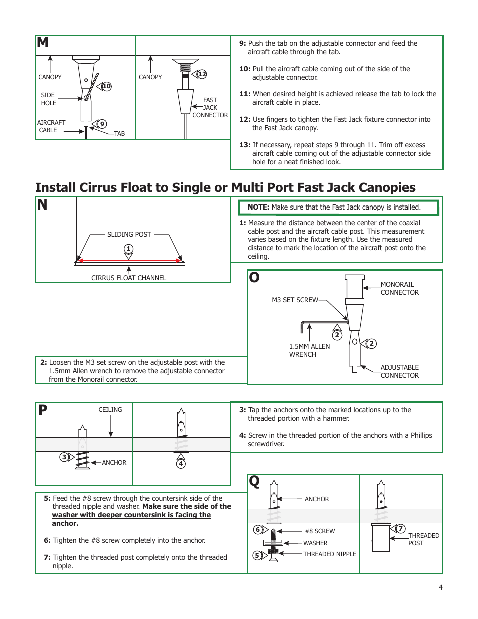 Edge Lighting Cirrus Float for Monorail User Manual | Page 4 / 6