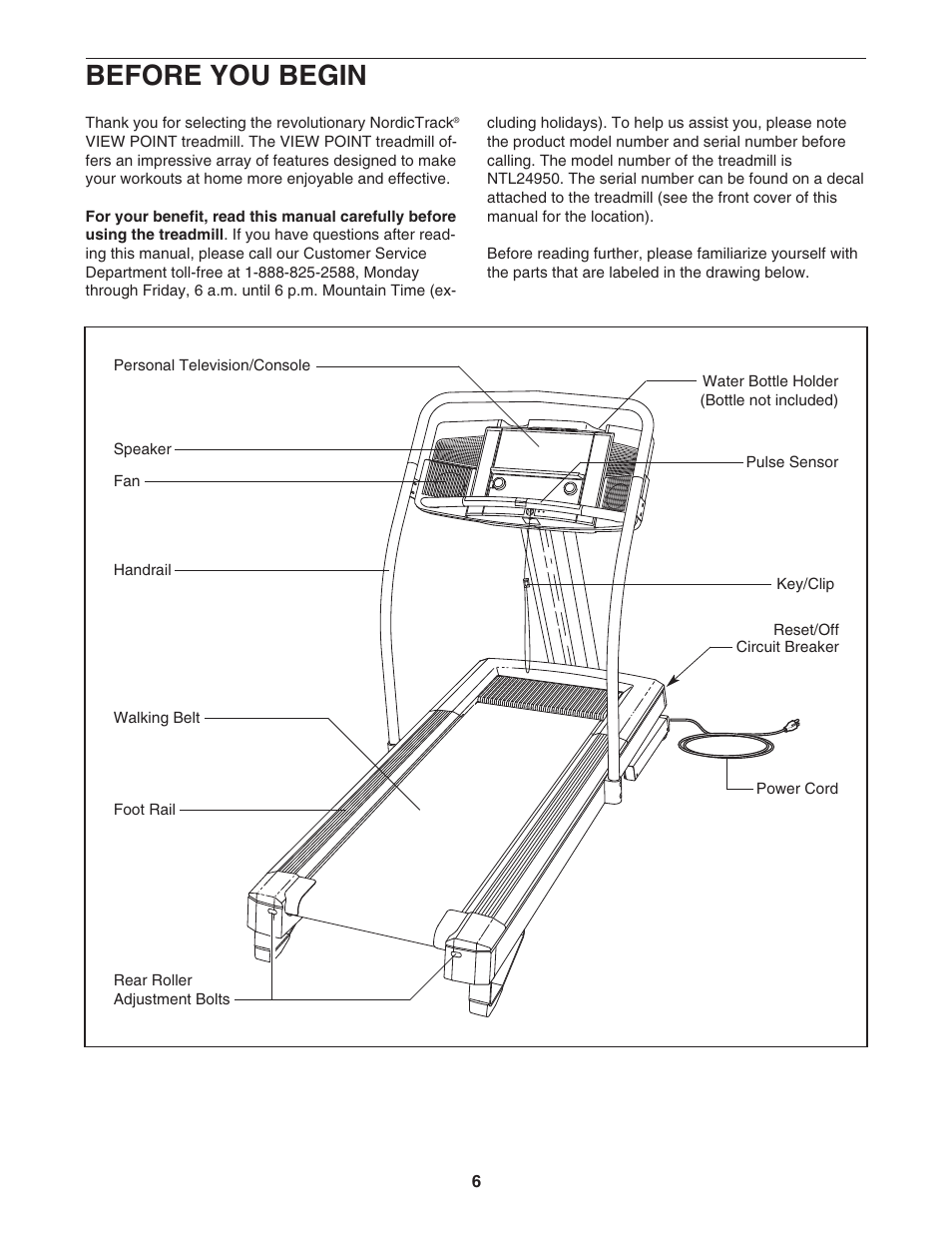 Before you begin | NordicTrack NTL24950 User Manual | Page 6 / 38