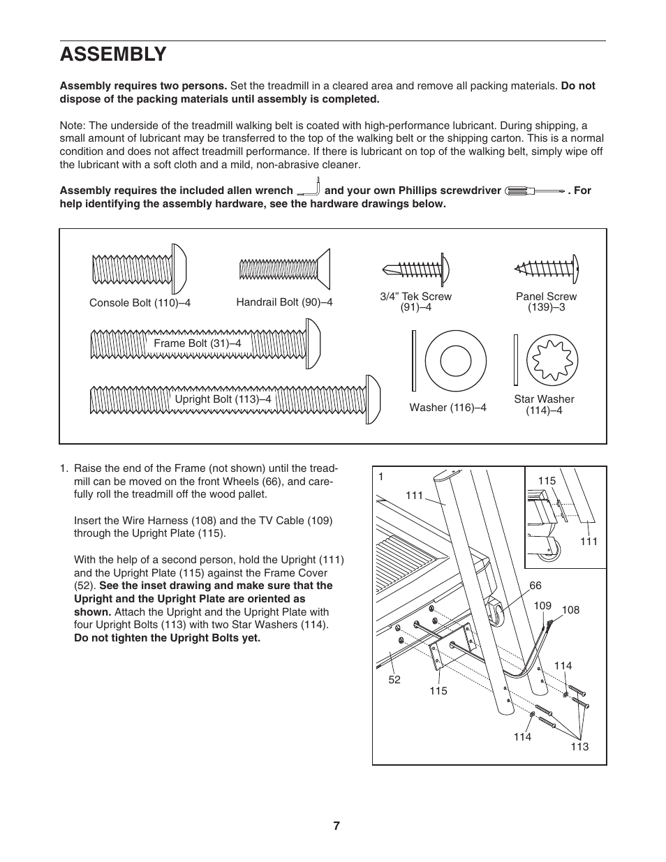 Assembly | NordicTrack NTL24950 User Manual | Page 7 / 38