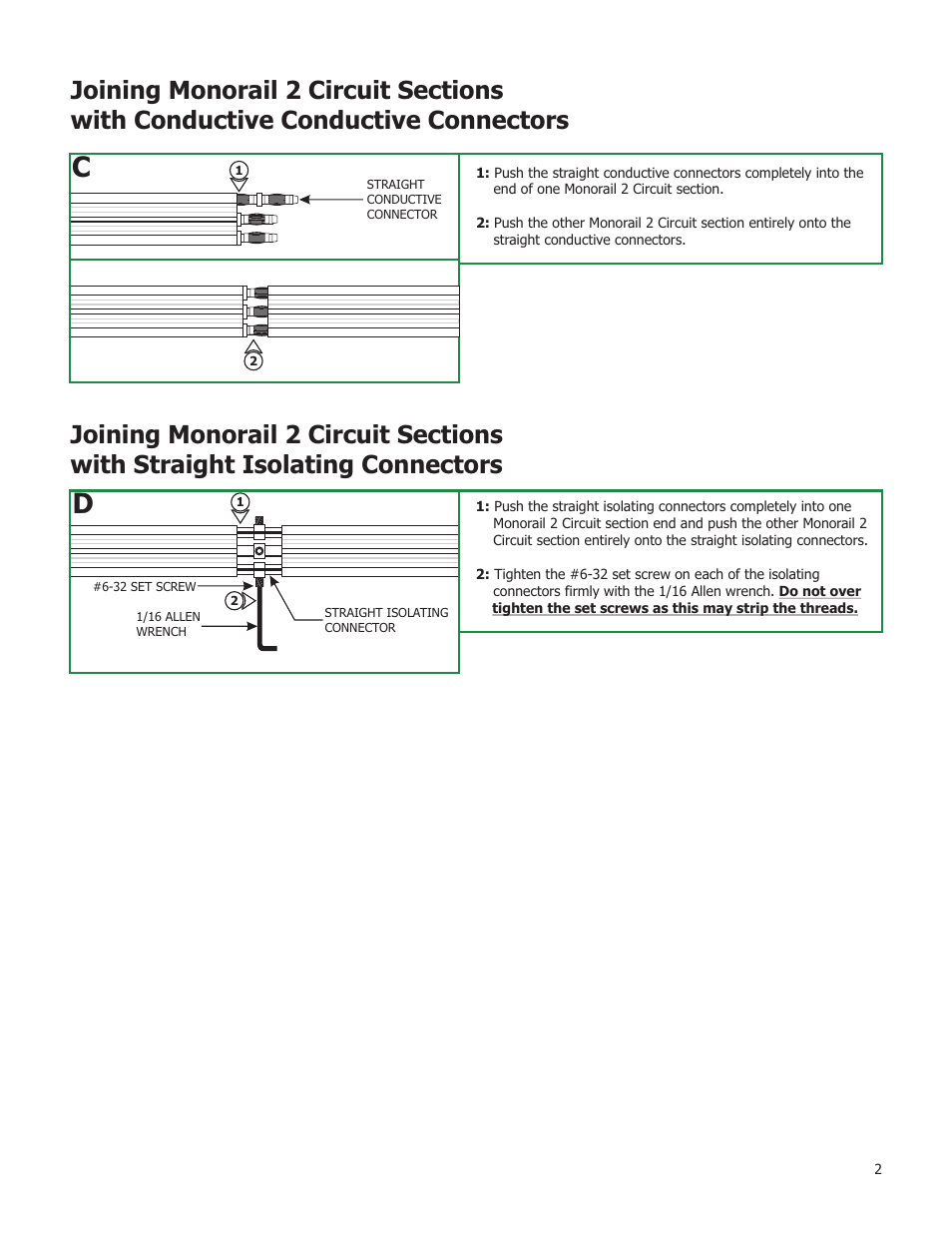 Edge Lighting 2 Circuit Straight Rail User Manual | Page 2 / 2