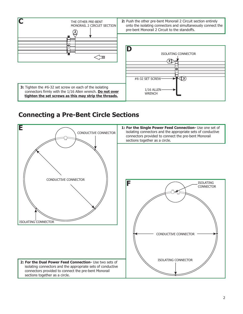 Edge Lighting 2 Circuit Pre-Bent Monorail User Manual | Page 2 / 2