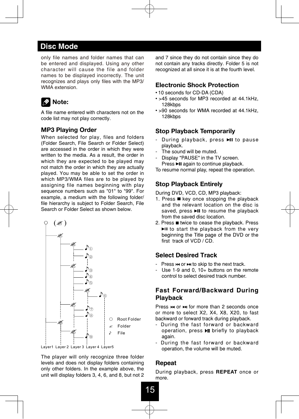 Disc mode | Bravo View IND-5000BT User Manual | Page 16 / 30
