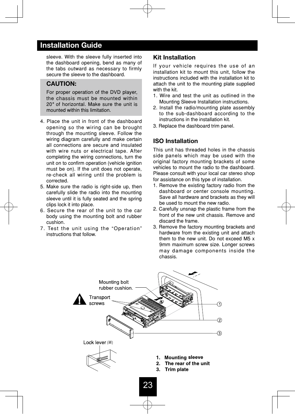 Installation guide | Bravo View IND-5000BT User Manual | Page 24 / 30