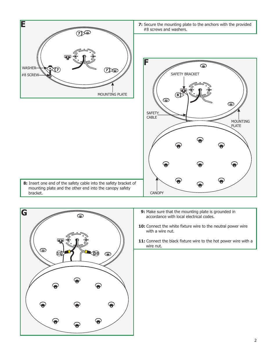 Edge Lighting 20" Fast Jack Canopies User Manual | Page 2 / 3