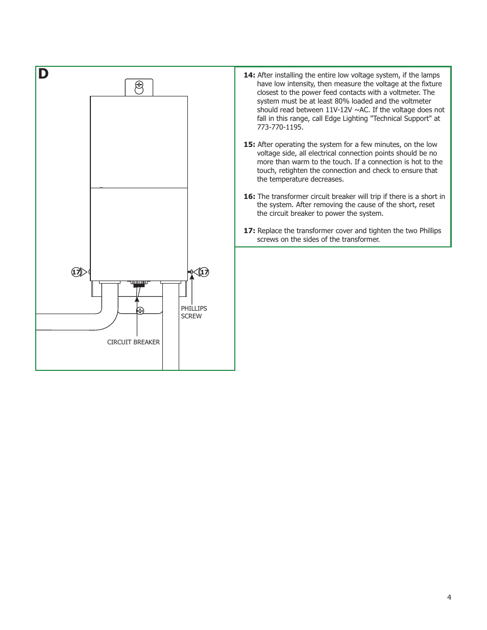Edge Lighting 150W/12V Magnetic Remote Transformer User Manual | Page 4 / 4