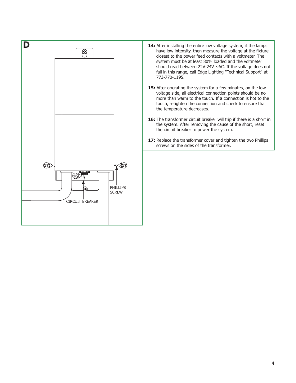 Edge Lighting 300W/24V Magnetic Remote Transformer User Manual | Page 4 / 4