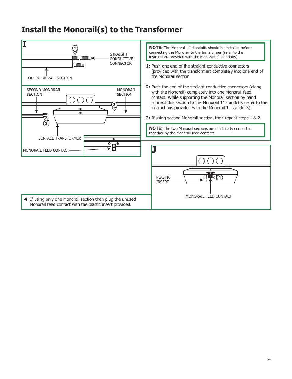 Install the monorail(s) to the transformer | Edge Lighting 150W/12V Surface Mount Magnetic Transformer User Manual | Page 4 / 4