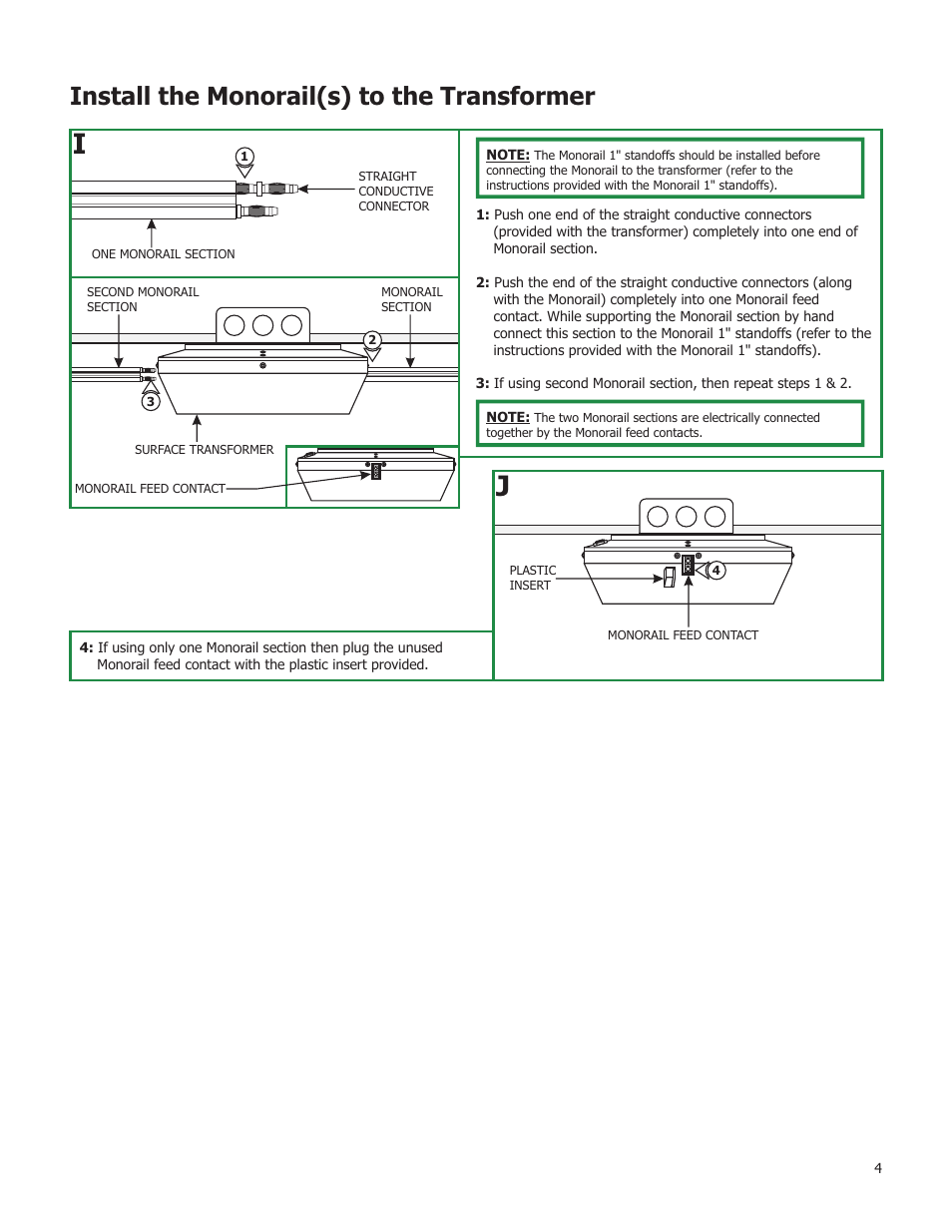 Install the monorail(s) to the transformer | Edge Lighting 300W/12V Surface Mount Magnetic Transformer User Manual | Page 4 / 4