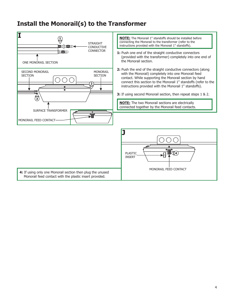 Install the monorail(s) to the transformer | Edge Lighting 600W/24V Surface Mount Magnetic Transformer User Manual | Page 4 / 4