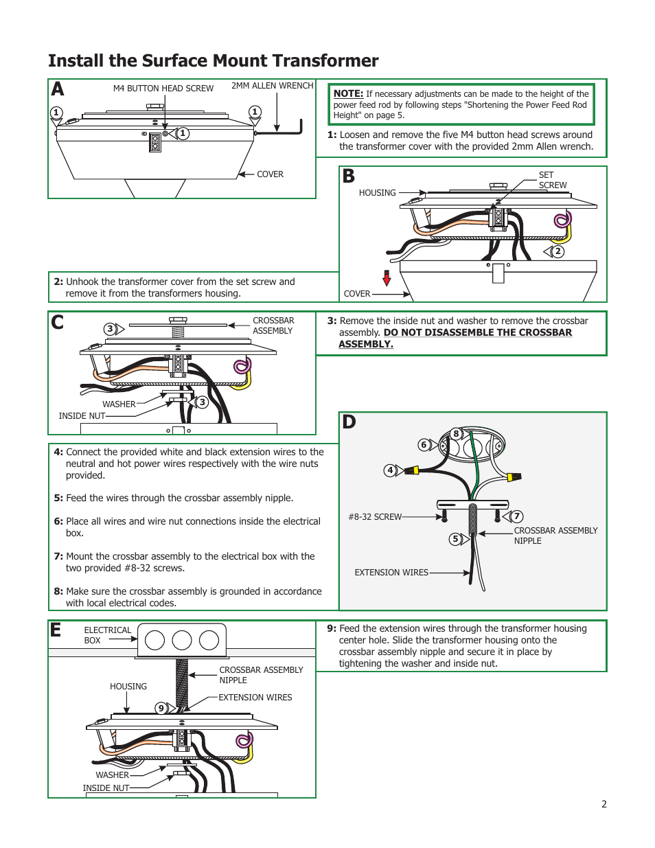 Install the surface mount transformer | Edge Lighting 600W/12V Dual Feed Surface Mount Magnetic Transformer User Manual | Page 2 / 5