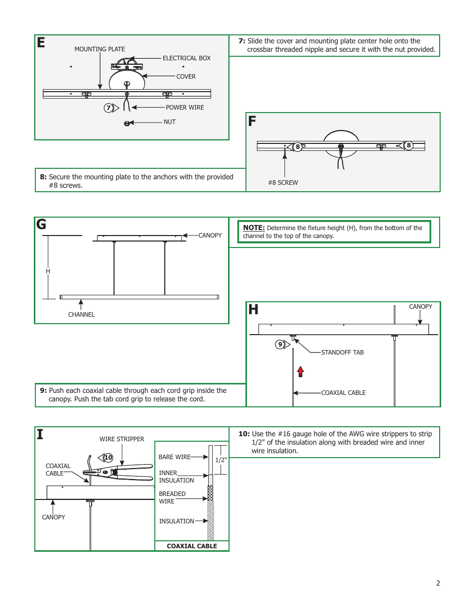 Edge Lighting Cirrus Float Center Feed User Manual | Page 2 / 3