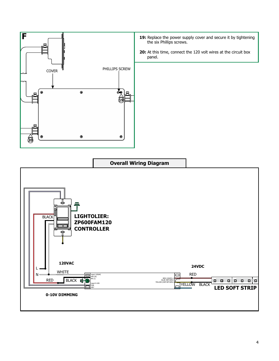 Overall wiring diagram | Edge Lighting PSB-96W-010-24VDC, 96 Watt 24 Volt DC Power Supply User Manual | Page 4 / 4