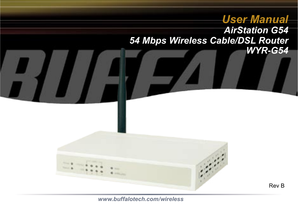 Buffalo Technology Buffalo AirStation WYR-G54 User Manual | 61 pages