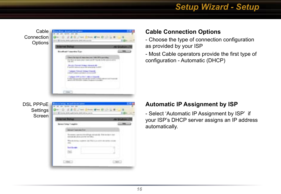 Setup wizard - setup | Buffalo Technology Buffalo AirStation WYR-G54 User Manual | Page 16 / 61